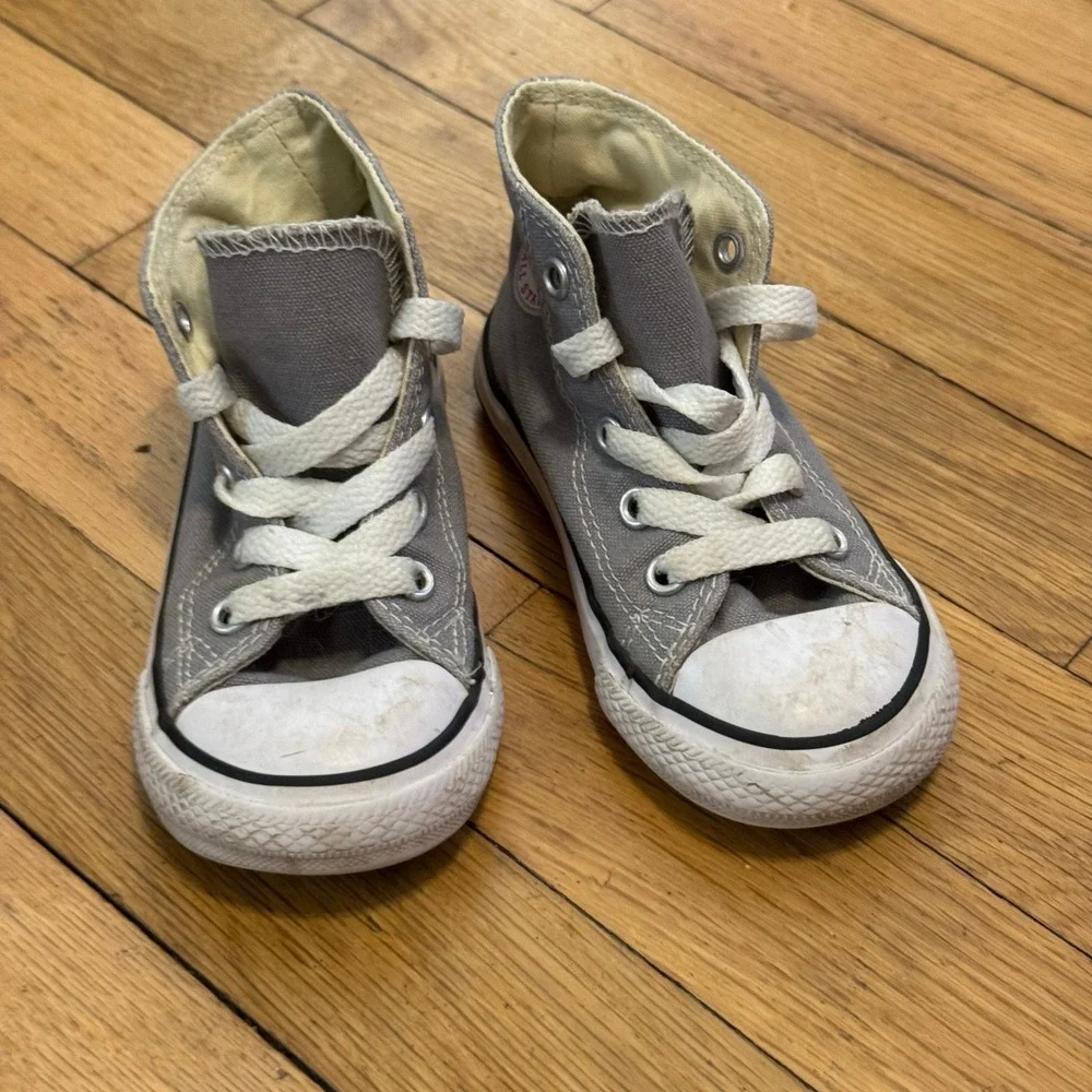 Converse All Star‎ Chuck Taylor High Top Toddler Shoes Gray Size 7 Sneakers
